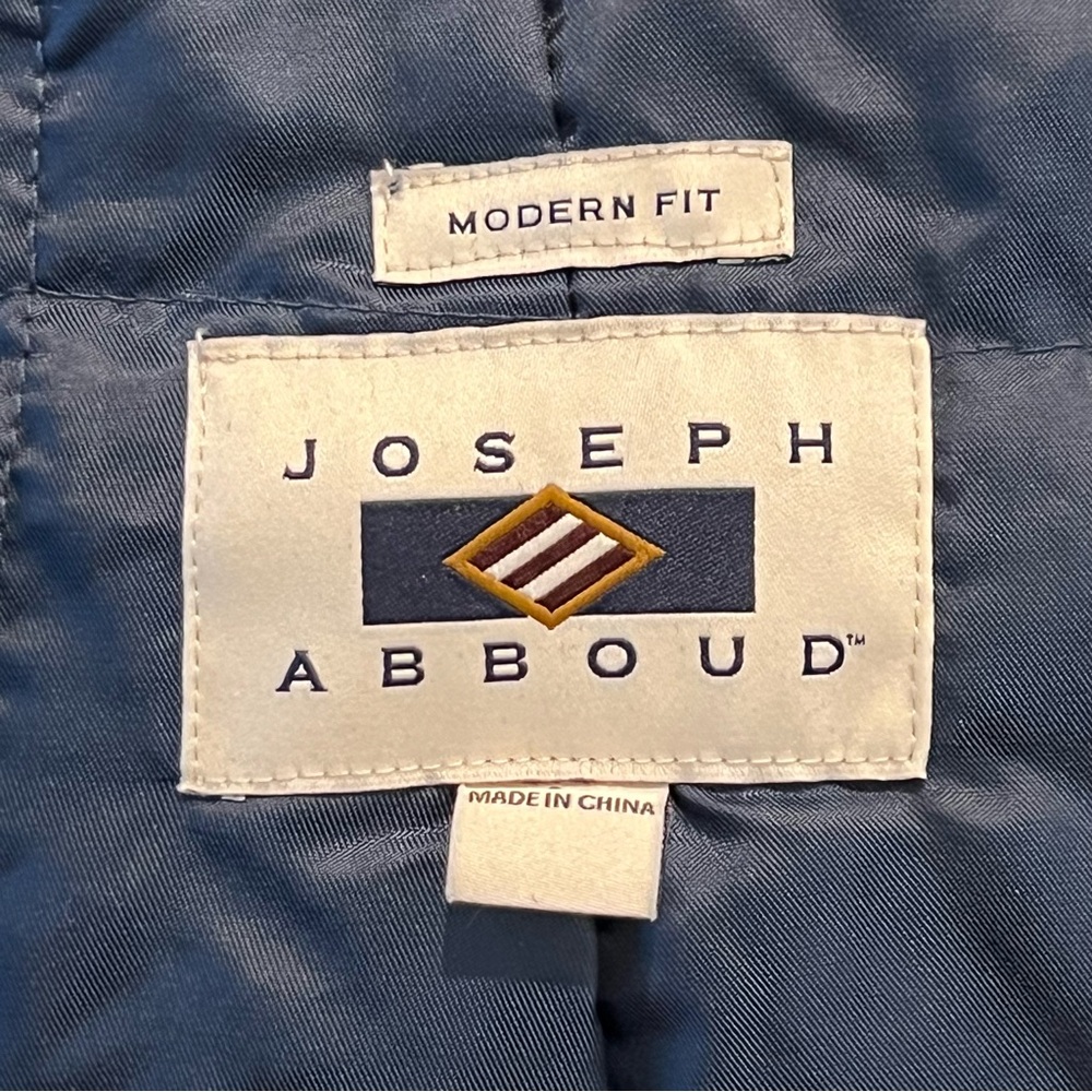 NWOT Joseph Abboud Men's Wool blend Black Peacoat Sz L coastal Winter - Picture 3 of 14